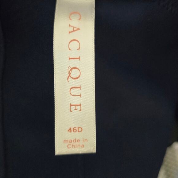 Cacique Lightly Lined Balconette Underwire Navy Bra 46D NWT - Picture 4 of 5